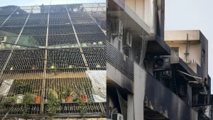 ভবনে আগুন, ছাদের দরজা বন্ধ থাকায় প্রাণ গেল ৯ জনের