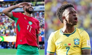সাইবারিকে জবাব ভিনিসিয়ুসের, প্রথমার্ধ শেষে সমতায় ব্রাজিল-মরক্কো